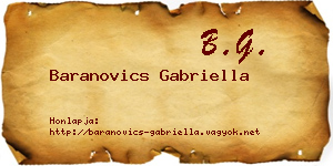 Baranovics Gabriella névjegykártya