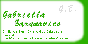 gabriella baranovics business card